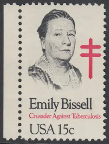 USA Michel 1429 / Scott 1823 postfrisch EINZELMARKE RAND links (a1) - Emily Bissell (1861-1948), Kämpferin gegen die Tuberkulose