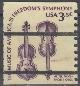 USA Michel 1430 / Scott 1813 postfrisch EINZELMARKE precancelled (a03) - Americana-Ausgabe: Violinen