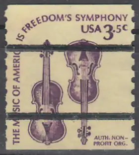 USA Michel 1430 / Scott 1813 postfrisch EINZELMARKE precancelled (a02) - Americana-Ausgabe: Violinen