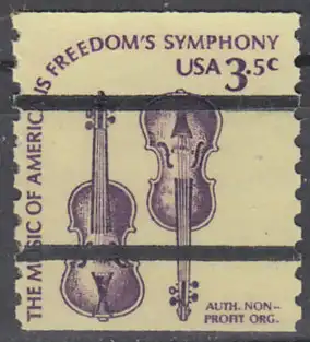 USA Michel 1430 / Scott 1813 postfrisch EINZELMARKE precancelled (a01) - Americana-Ausgabe: Violinen