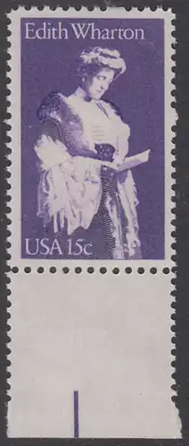 USA Michel 1439 / Scott 1832 postfrisch EINZELMARKE RAND unten (a2) - Edith Wharton, Schriftstellerin