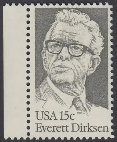 USA Michel 1455 / Scott 1874 postfrisch EINZELMARKE RAND links - Everett Dirksen (1896-1969), Politiker
