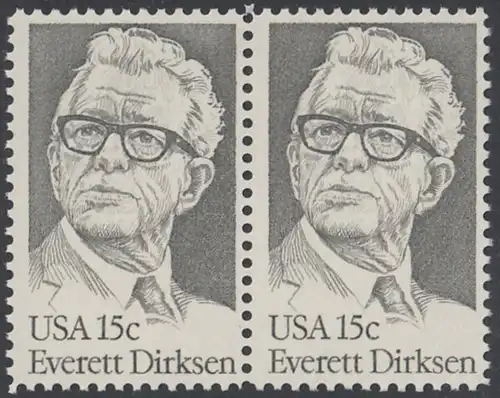 USA Michel 1455 / Scott 1874 postfrisch horiz.PAAR - Everett Dirksen (1896-1969), Politiker