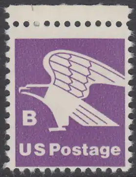 USA Michel 1457A / Scott 1818 postfrisch EINZELMARKE RAND oben - Adler, Emblem der US-Post