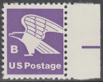 USA Michel 1457A / Scott 1818 postfrisch EINZELMARKE RAND rechts (a2) - Adler, Emblem der US-Post