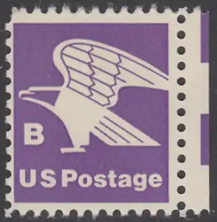 USA Michel 1457A / Scott 1818 postfrisch EINZELMARKE RAND rechts (a1) - Adler, Emblem der US-Post