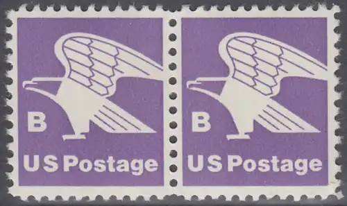 USA Michel 1457A / Scott 1818 postfrisch horiz.PAAR - Adler, Emblem der US-Post