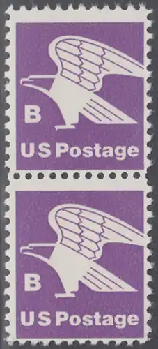 USA Michel 1457A / Scott 1818 postfrisch vert.PAAR - Adler, Emblem der US-Post