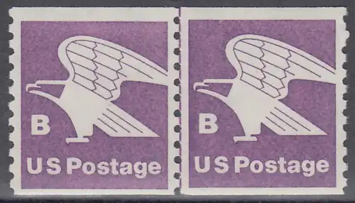 USA Michel 1457C / Scott 1820 postfrisch horiz.PAAR - Adler, Emblem der US-Post