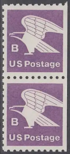 USA Michel 1457D / Scott 1819 postfrisch vert.PAAR (rechts ungezähnt / a1) - Adler, Emblem der US-Post