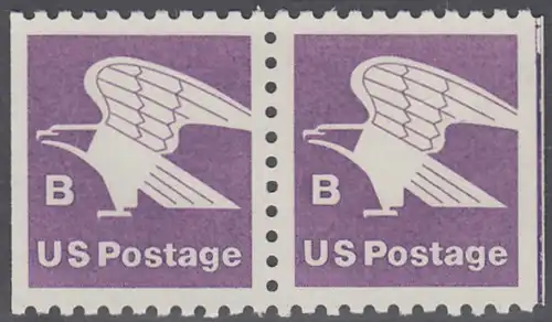 USA Michel 1457D / Scott 1819 postfrisch horiz.PAAR (rechts & links ungezähnt) - Adler, Emblem der US-Post