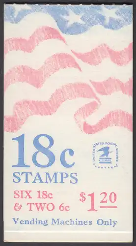 USA Michel 1466 / Scott 1893a postfrisch Markenheftchen(8) - Flagge, Gebirge