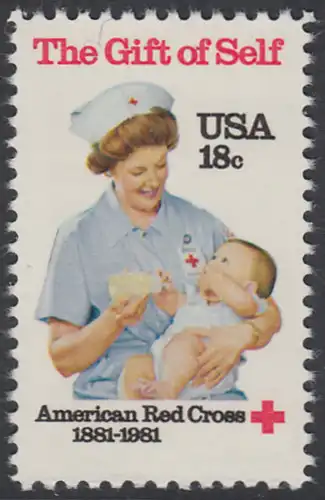 USA Michel 1467 / Scott 1910 postfrisch EINZELMARKE - Amerikanisches Rotes Kreuz