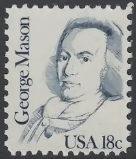 USA Michel 1468 / Scott 1858 postfrisch EINZELMARKE - Amerikanische Persönlichkeiten: George Mason (1725-1792), Politiker
