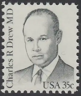 USA Michel 1490 / Scott 1865 postfrisch EINZELMARKE - Amerikanische Persönlichkeiten: Charles R. Drew (1904-1950), Arzt