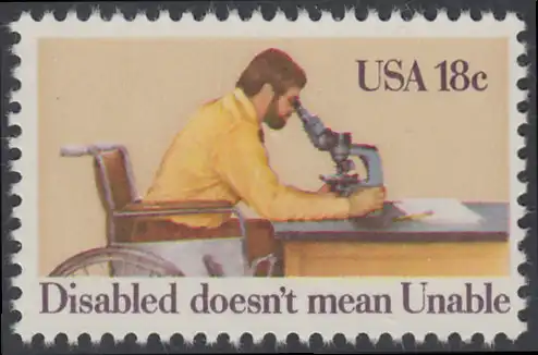 USA Michel 1497 / Scott 1925 postfrisch EINZELMARKE - Internationales Jahr der Behinderten