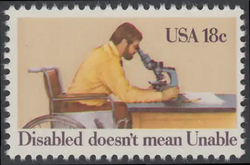 USA Michel 1497 / Scott 1925 postfrisch EINZELMARKE (a1) - Internationales Jahr der Behinderten