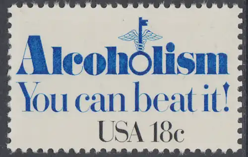 USA Michel 1499 / Scott 1927 postfrisch EINZELMARKE - Kampf gegen den Alkoholismus