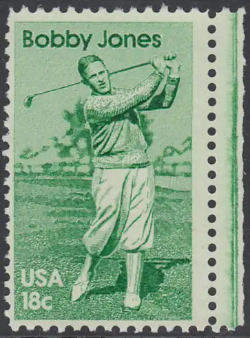 USA Michel 1505 / Scott 1933 postfrisch EINZELMARKE RAND rechts - Sportler: Robert -Bobby- T. Jones (1902-1971), Golfspieler