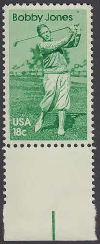 USA Michel 1505 / Scott 1933 postfrisch EINZELMARKE RAND unten - Sportler: Robert -Bobby- T. Jones (1902-1971), Golfspieler