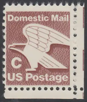 USA Michel 1507 / Scott 1946 postfrisch EINZELMARKE ECKRAND unten rechts - Adler - Emblem der US-Post