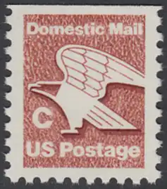 USA Michel 1508 / Scott 1948 postfrisch EINZELMARKE (oben ungezähnt) - Adler - Emblem der US-Post