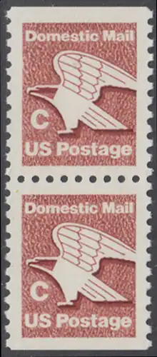 USA Michel 1508 / Scott 1948 postfrisch vert.PAAR (oben & unten ungezähnt) - Adler - Emblem der US-Post