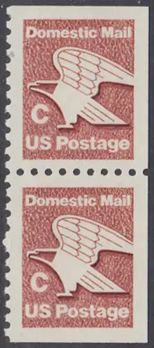 USA Michel 1508 / Scott 1948 postfrisch vert.PAAR (oben, rechts & unten ungezähnt) - Adler - Emblem der US-Post