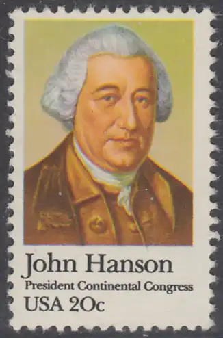 USA Michel 1515 / Scott 1941 postfrisch EINZELMARKE - John Hanson (1721-1783), erster Präsident des Kontinentalkongresses
