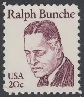 USA Michel 1524 / Scott 1860 postfrisch EINZELMARKE - Amerikanische Persönlichkeiten: Ralph J. Bunche (1904-1971), Diplomat, Friedensnobelpreis 1950