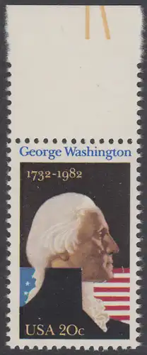 USA Michel 1530 / Scott 1952 postfrisch EINZELMARKE RAND oben (a1) - George Washington (1732-1799), 1. Präsident