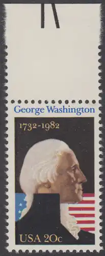 USA Michel 1530 / Scott 1952 postfrisch EINZELMARKE RAND oben (a2) - George Washington (1732-1799), 1. Präsident