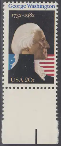 USA Michel 1530 / Scott 1952 postfrisch EINZELMARKE RAND unten (a1) - George Washington (1732-1799), 1. Präsident