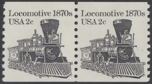 USA Michel 1590 / Scott 1897A postfrisch horiz.PAAR - Fahrzeuge: Lokomotive