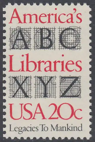 USA Michel 1595 / Scott 2015 postfrisch EINZELMARKE - Büchereien