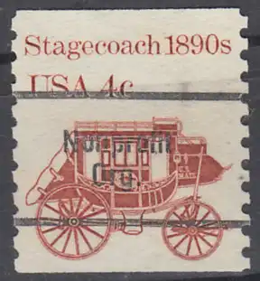 USA Michel 1597 / Scott 1896A postfrisch/precancelled  EINZELMARKE (a1) - Fahrzeuge: Postkutsche