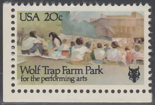 USA Michel 1599 / Scott 2018 postfrisch EINZELMARKE ECKRAND unten links - Wolf Trap Farm Park mit Theater, Vienna, VA