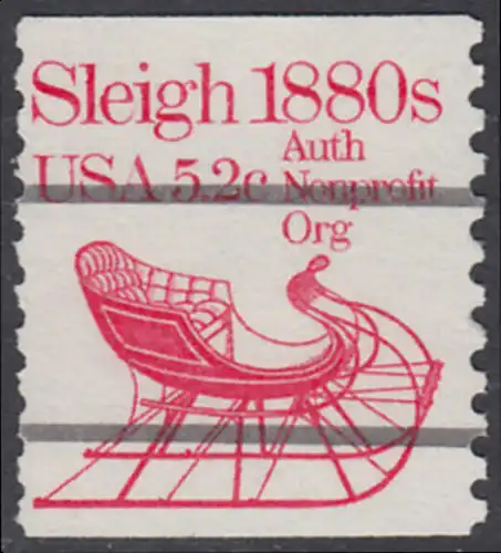 USA Michel 1614 / Scott 1900 postfrisch EINZELMARKE (precancelled / a3) - Fahrzeuge: Schlitten