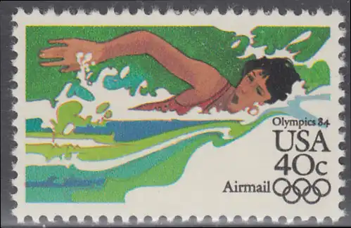 USA Michel 1624 / Scott C107 postfrisch EINZELMARKE - Olympische Sommerspiele 1984, Los Angeles