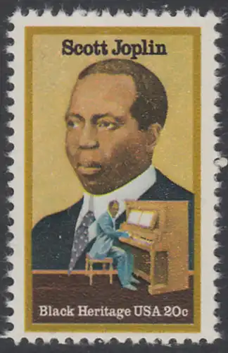 USA Michel 1634 / Scott 2044 postfrisch EINZELMARKE - Schwarzamerikanisches Erbe: Scott Joplin, Musiker