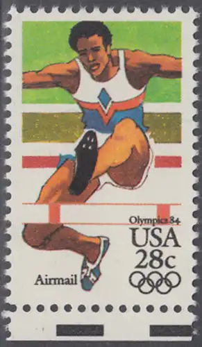 USA Michel 1637 / Scott C102 postfrisch EINZELMARKE RAND unten - Olympische Sommerspiele 1984, Los Angeles