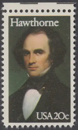 USA Michel 1642 / Scott 2047 postfrisch EINZELMARKE RAND oben - Nathaniel Hawthorne, Schriftsteller