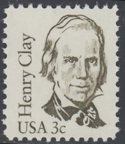 USA Michel 1643 / Scott 1846 postfrisch EINZELMARKE - Amerikanische Persönlichkeiten: Henry Clay (1777-1852), Politiker