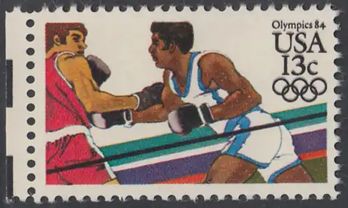 USA Michel 1647 / Scott 2051 postfrisch EINZELMARKE RAND links - Olympische Sommerspiele 1984, Los Angeles