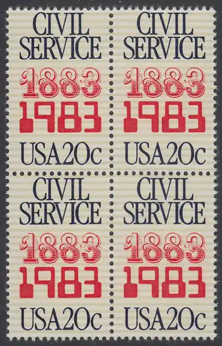 USA Michel 1651 / Scott 2053 postfrisch BLOCK - 100 Jahre Gesetz über das Zivilbeamtentum