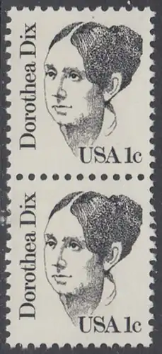 USA Michel 1657 / Scott 1844 postfrisch vert.PAAR - Amerikanische Persönlichkeiten: Dorothea Dix (1802-1887), Sozialreformerin