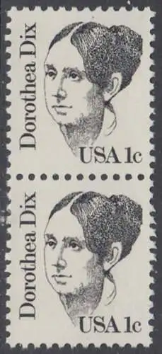 USA Michel 1657 / Scott 1844 postfrisch vert.PAAR (a1) - Amerikanische Persönlichkeiten: Dorothea Dix (1802-1887), Sozialreformerin