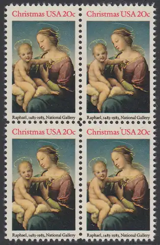 USA Michel 1663 / Scott 2063 postfrisch BLOCK - Weihnachten: HI. Jungfrau und Kind