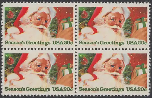 USA Michel 1664 / Scott 2064 postfrisch BLOCK - Weihnachten: Weihnachtsmann