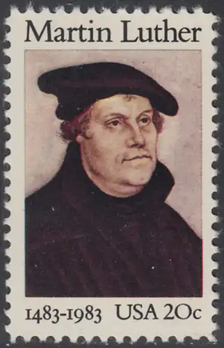 USA Michel 1669 / Scott 2065 postfrisch EINZELMARKE - 500. Geburtstag von Martin Luther (1483-1546), deutscher Reformator